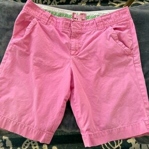 Lilly Pulitzer Pink Cotton-Blend Bermuda Shorts